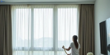 Delicate sheer drape cleaning north-rocks-nsw Matty Curtain Cleaning