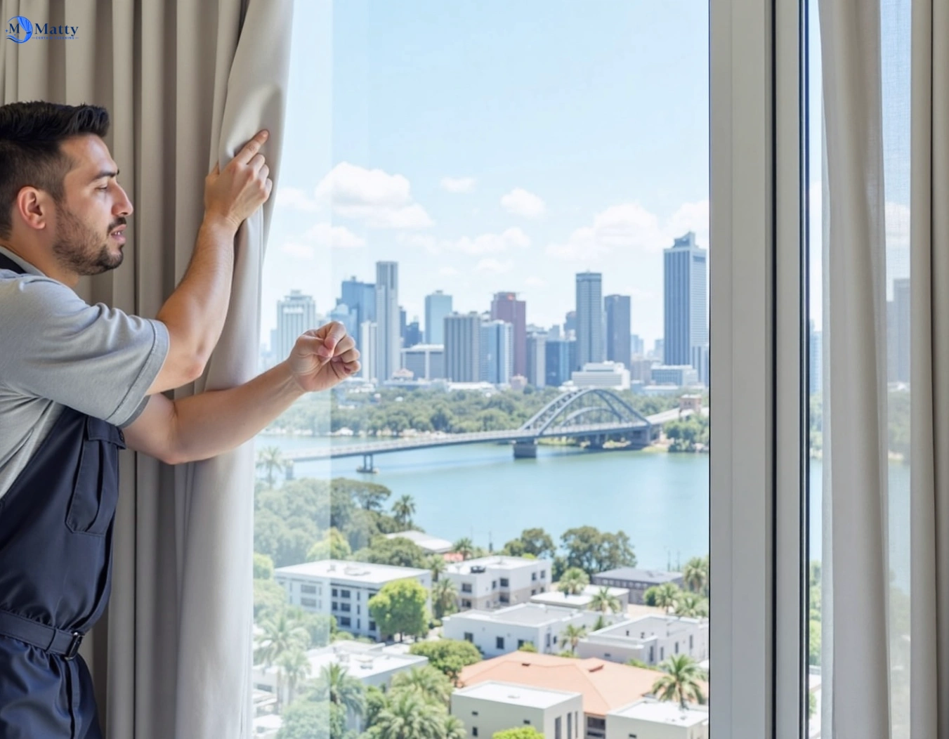 Professional curtain steam cleaning service north-rocks-nsw QLD by Matty Curtain Cleaning
