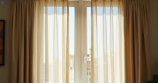 Dull dusty drapes in north-rocks-nsw before professional cleaning